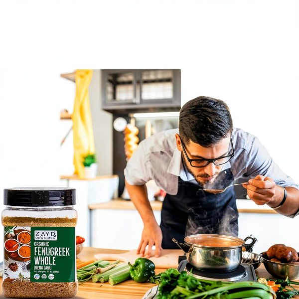 Zayd Organics Methi Seeds USDA Organic Fenugreek Whole-4