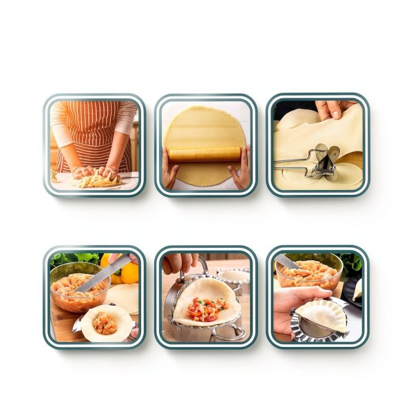 AMGOYA Stainless Steel Dumpling Maker Set 7 Piece-1