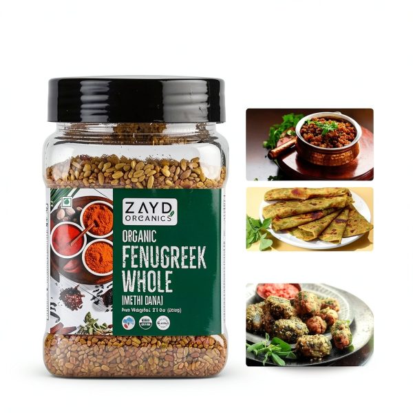 Zayd Organics Methi Seeds USDA Organic Fenugreek Whole-2