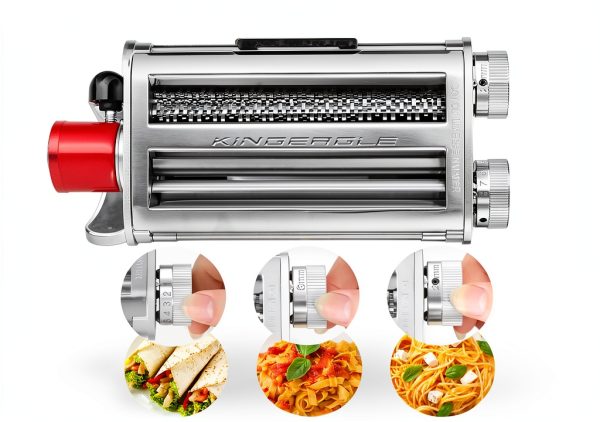 KINGEAGLE Pasta Attachment for Kitchenaid Stand Mixer Metal-3