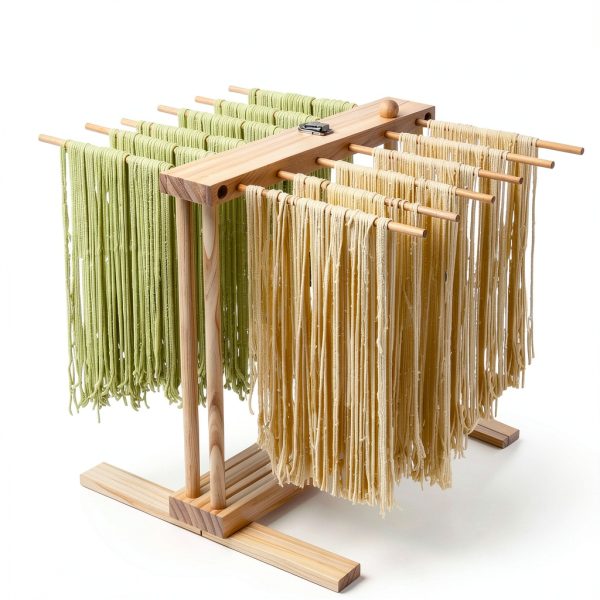 Talentree Pine Wood Pasta Drying Rack Countertop Mount-3