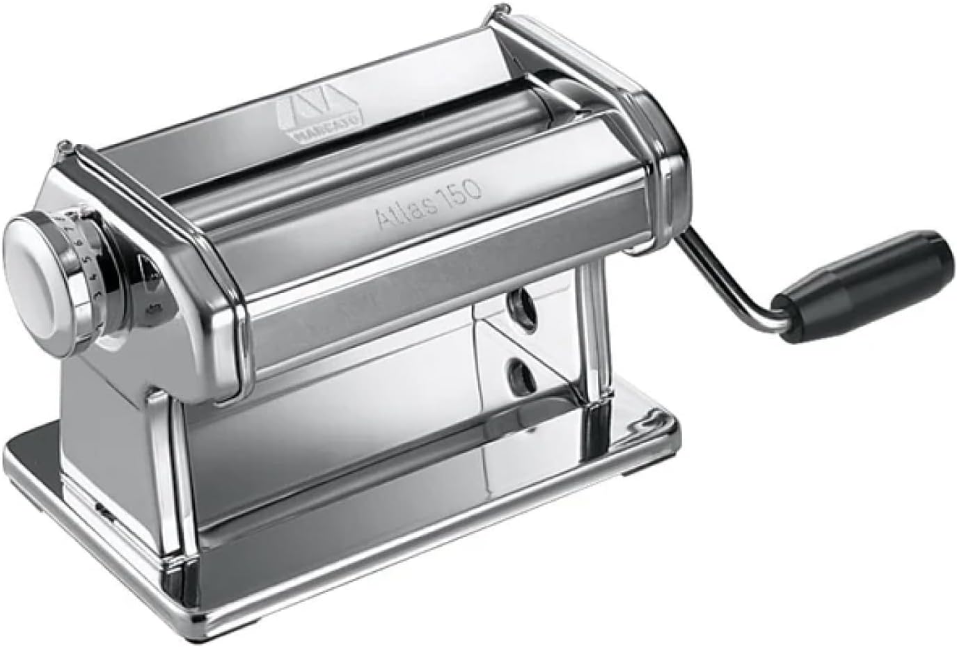 Marcato manual pasta maker in use