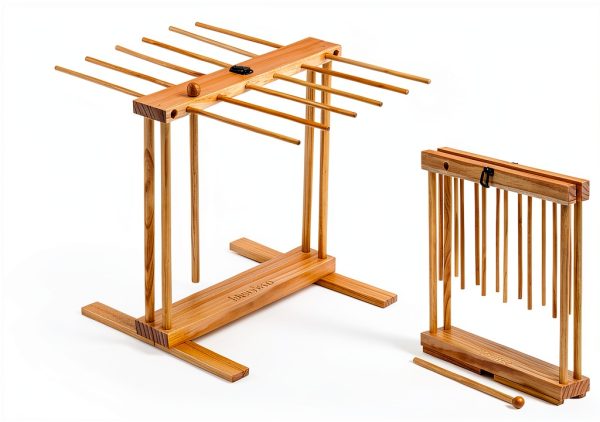 Talentree Pine Wood Pasta Drying Rack Countertop Mount-7