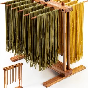 Talentree Pine Wood Pasta Drying Rack Countertop Mount-0