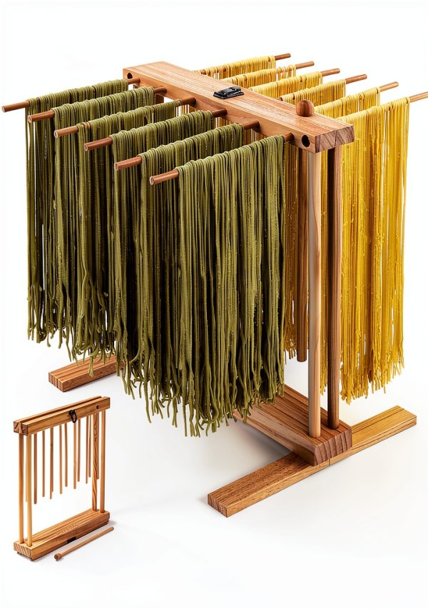 Talentree Pine Wood Pasta Drying Rack Countertop Mount-0