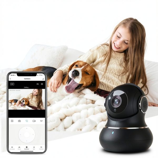 Litokam 2K HD Smart Pan Tilt Indoor Camera Black 1 Pack-4