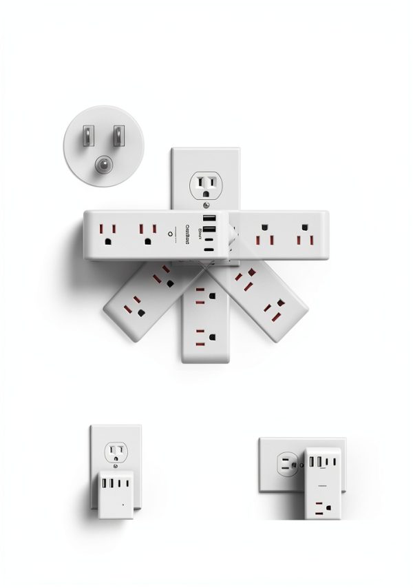 Surge Protector One Beat Strip Rotating Plug USB Ports-1