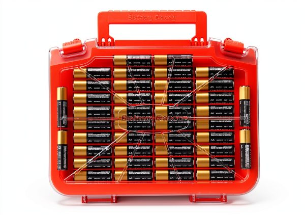 Ontel Battery Daddy Smart - Battery Organizer Storage Case with Tester, Stores & Protects Up to 150 Batteries, Clear Locking Lid, As Seen On TV, Smart - 150 Batteries (BADAS-MC4)-10